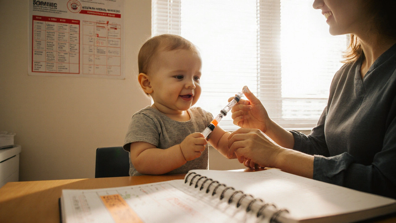 Toddlers receiving MMR vaccine after completing hexavalent series