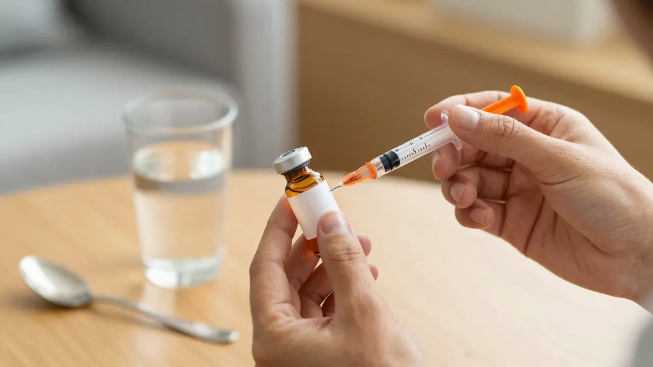 Dávkování antibiotik pomocí odměrky doma